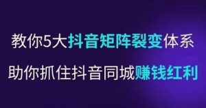 抖营音销操盘手,教你5大音抖矩阵裂体变系,助你抓住抖音同城赚钱红利,让店门不再客缺流-阳知网创资源库