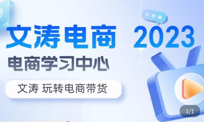 文涛电商·7天零基础自然流起号,快速掌握店铺运营的核心玩法,突破自然展现量,玩转直播带货-阳知网创资源库