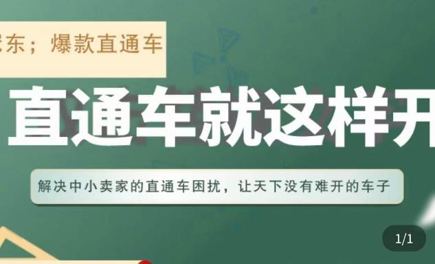 冠东·淘系直通车保姆级教程，全面讲解直通车就那么简单-阳知网创资源库