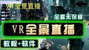 抖音直播VR全景3D立体元宇宙直播间搭建教程软件【详细玩法教程】-阳知网创资源库