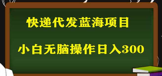 2023最新蓝海快递代发项目,小白零成本照抄也能日入300+-阳知网创资源库