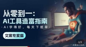 从零到一：AI工具造富指南（文案专家篇）​学会使用主流AI工具，方法和心法的融合-阳知网创资源库