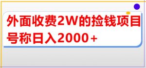 外面收费2w的直播买货捡钱项目，号称单场直播撸2000+【详细玩法教程】-阳知网创资源库