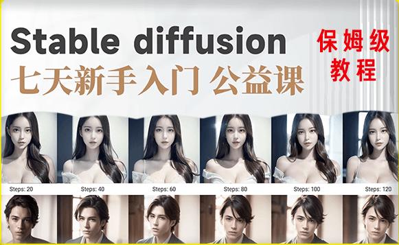 【AI训练营】全网第一个系统的stable diffusion基础课,新手入门必看-阳知网创资源库