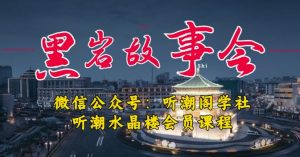 听潮阁学社黑岩故事会实操全流程，三级分销小说推文模式，1万播放充值500，简单粗暴！-阳知网创资源库