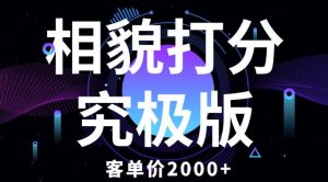 相貌打分究极版，客单价2000+纯新手小白就可操作的项目-阳知网创资源库