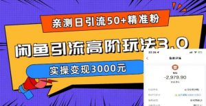 亲测日引50+精准粉,闲鱼引流高阶玩法3.0,实操变现3000元【揭秘】-阳知网创资源库