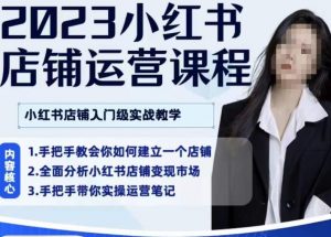 陶金金·2023小红书店铺运营课,小红书店铺入门实战教学-阳知网创资源库