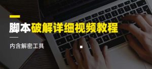 脚本破解详细视频教程内含解密工具《视频课程》-阳知网创资源库