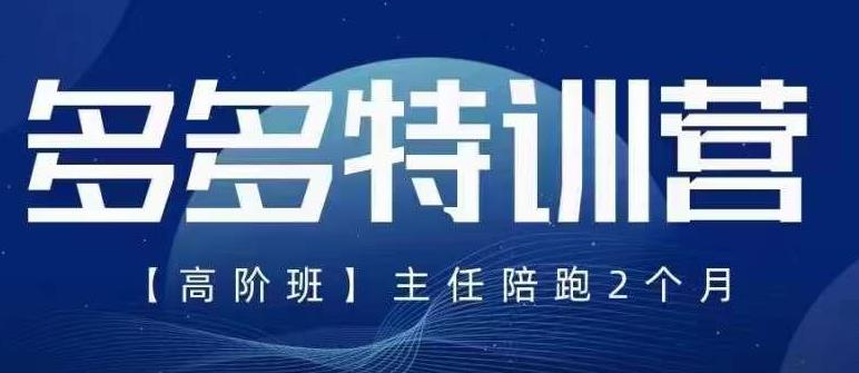 纪主任·5月最新多多特训营高阶班,玩法落地实操,多多全掌握-阳知网创资源库