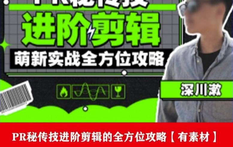 PR进阶剪辑培训班,让你快速成为剪辑大师12节视频课程+素材!-阳知网创资源库