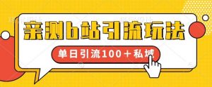 亲测b站引流玩法,单日引流100+私域,简单粗暴,超适合新手小白-阳知网创资源库