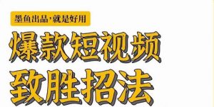 墨鱼日记·爆款短视频致胜招法,学会一招,瞬间起飞,卷王出征,寸草不生-阳知网创资源库