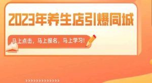 2023年养生店引爆同城,300家养生店同城号实操经验总结-阳知网创资源库