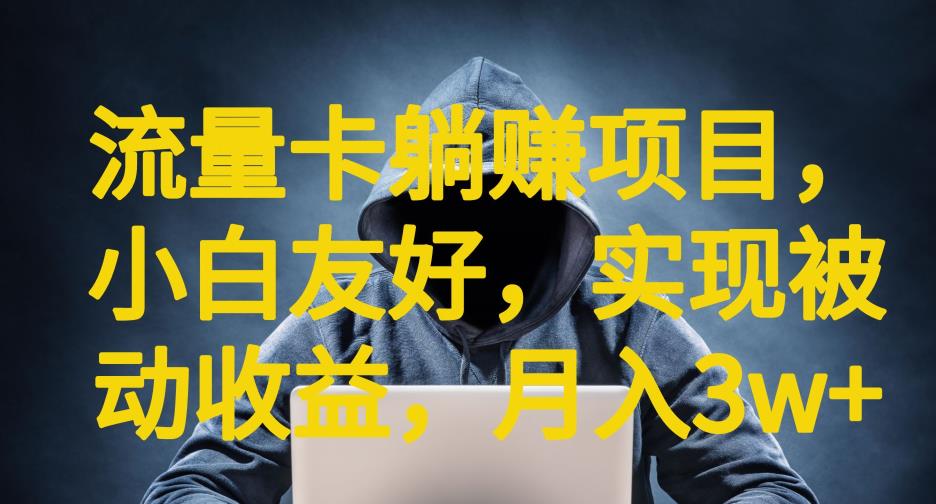 流量卡躺赚项目,小白友好,开设后台,实现被动收益,只要出卡,就能一直赚钱,利润高昂【揭秘】-阳知网创资源库