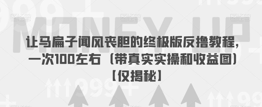 让马扁子闻风丧胆的终极版反撸教程,一次100左右(带真实实操和收益图)【仅揭秘】-阳知网创资源库