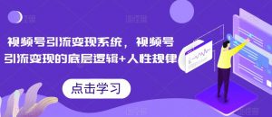 视频号引流变现系统，视频号引流变现的底层逻辑+人性规律-阳知网创资源库