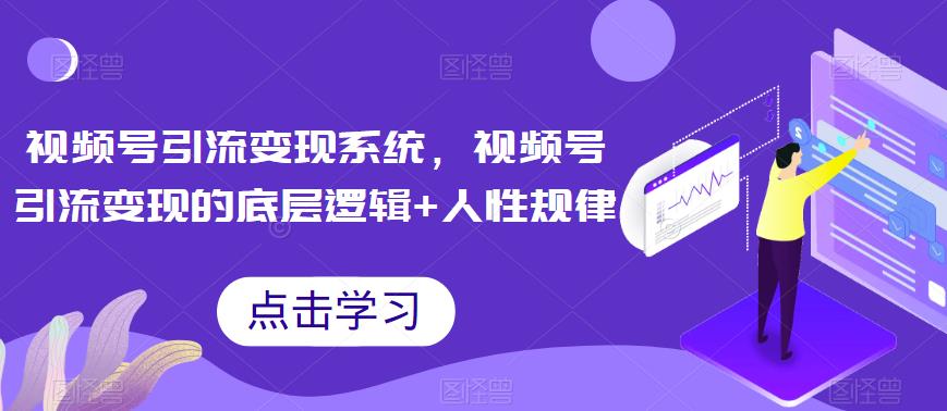 视频号引流变现系统,视频号引流变现的底层逻辑+人性规律-阳知网创资源库