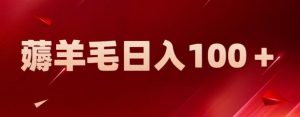 新平台零撸薅羊毛,一天躺赚100+,无脑复制粘贴【揭秘】-阳知网创资源库