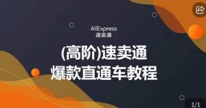 高阶速卖通直通车视频教程,教你正确解锁直通车,拒绝无效烧钱-阳知网创资源库