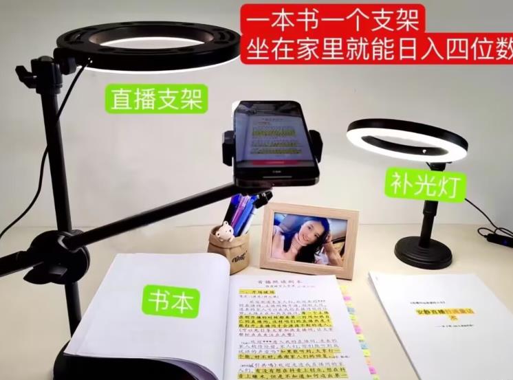 抖音小白直播课堂,一本书,一个支架,坐在家里就能日入四位数【揭秘】-阳知网创资源库