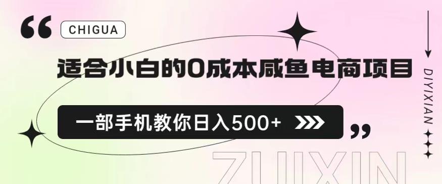 适合小白的0成本闲鱼电商项目,一部手机,教你如何日入500+的保姆级教程【揭秘】-阳知网创资源库