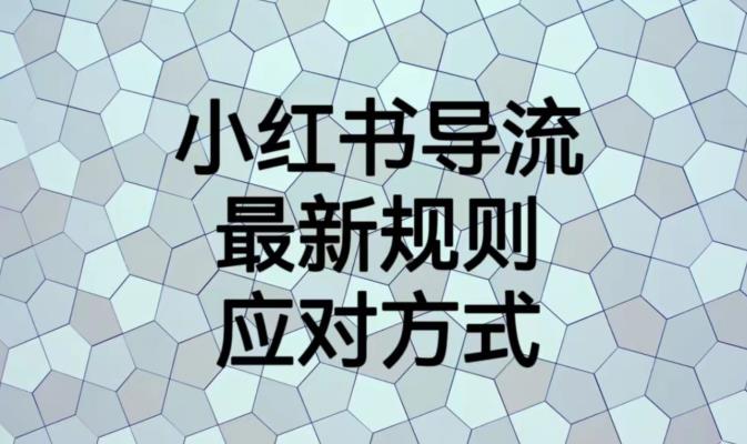 小红书导流最新规则应对方式【揭秘】-阳知网创资源库