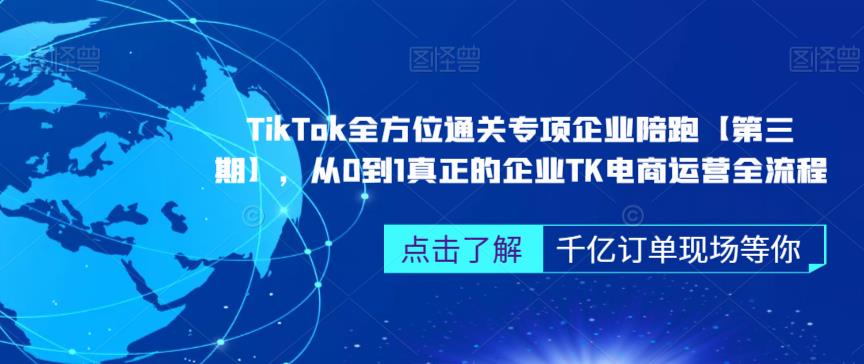 TikTok全方位通关专项企业陪跑【第三期】,从0到1真正的企业TK电商运营全流程-阳知网创资源库