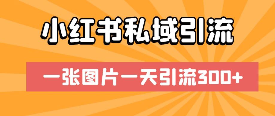 小红书私域引流,一张图片一天引流300+【揭秘】-阳知网创资源库