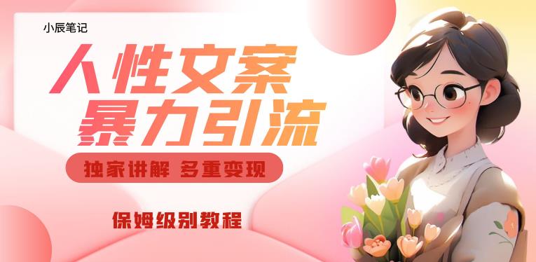 独家人性文案玩法，暴力引流多重变现，保姆级教程【揭秘】-阳知网创资源库