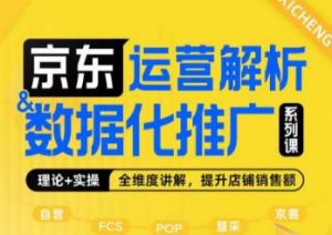 京东运营解析与数据化推广系列课,全维度讲解京东运营逻辑+数据化推广提升店铺销售额-阳知网创资源库