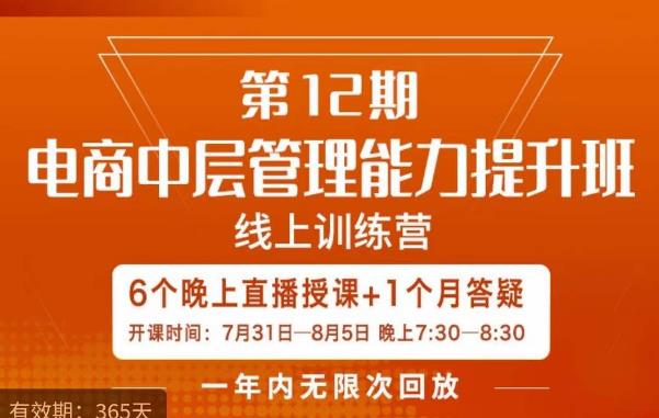 陈少珊·电商中层管理能力提升班,学习对象-电商公司各个岗位的主管,20人人以内的电商公司老板-阳知网创资源库