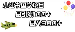 小红书国学项目,轻松引流100+,日入300+【揭秘】-阳知网创资源库