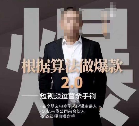 源哥《根据算法做爆款2.0》快速起号的秘籍，短视频运营杀手锏-阳知网创资源库