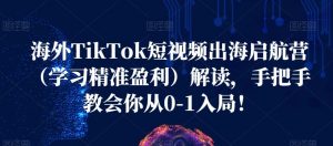 海外TikTok短视频出海启航营(学习精准盈利)解读,手把手教会你从0-1入局!-阳知网创资源库