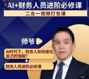AI+财务人员进阶必修课二合一视频打包课,财务人员进阶必修课-阳知网创资源库