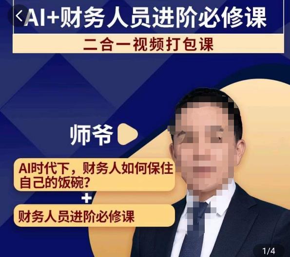 AI+财务人员进阶必修课二合一视频打包课,财务人员进阶必修课-阳知网创资源库