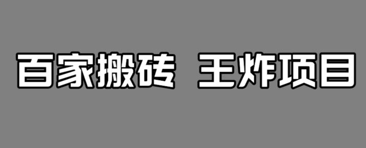 百家最新搬运玩法,单号月入5000+【揭秘】-阳知网创资源库