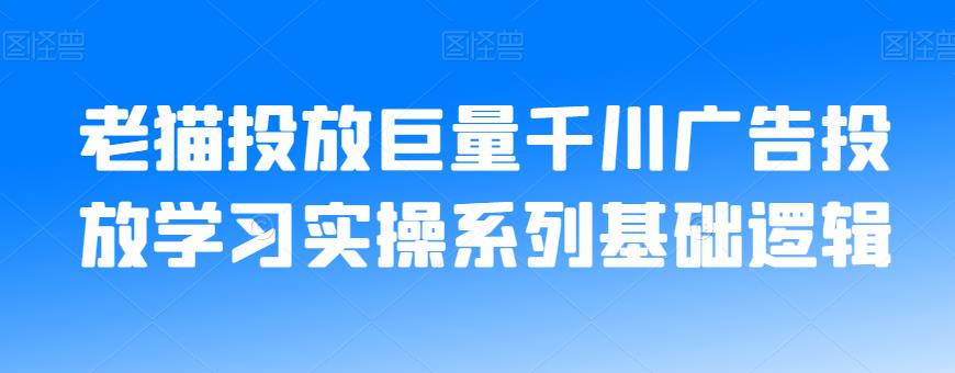 老猫投放巨量千川广告投放学习实操系列基础逻辑-阳知网创资源库