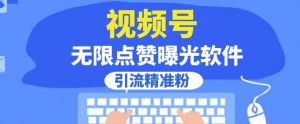 全网首发,视频号无限点赞曝光,引流精准粉【揭秘】-阳知网创资源库