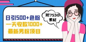 一天收款1000+元,最新男粉不封号项目,拒绝大尺度,全新的变现方法【揭秘】-阳知网创资源库
