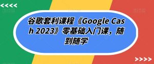 谷歌套利课程《Google Cash 2023》零基础入门课,随到随学-阳知网创资源库