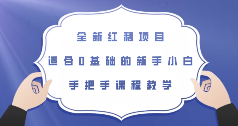 全新红利项目，适合0基础的新手小白，手把手课程教学【揭秘】-阳知网创资源库