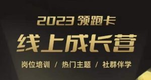 2023领跑卡线上成长营，淘宝运营各岗位培训，直通车、万相台、引力魔方、引流等，帮助突破成长瓶颈-阳知网创资源库