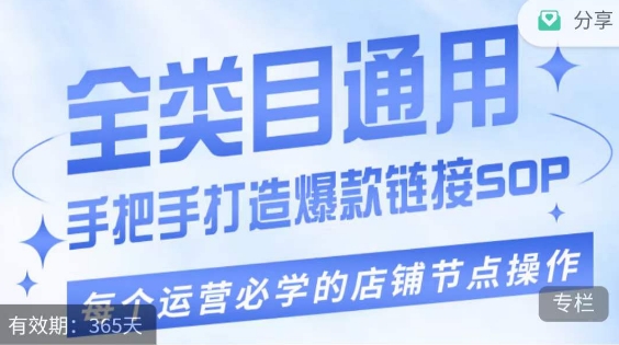 单品爆款打造实操运营,单品爆款从“0”-“1”手把手演练运营步骤-阳知网创资源库
