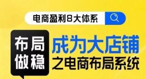 八大体系布局篇·布局做稳,成为大店的电商布局线上课-阳知网创资源库