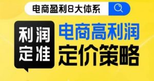8大体系利润篇·利润定准电商高利润定价策略线上课-阳知网创资源库