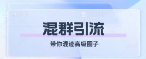 经久不衰的混群引流,带你混迹高级圈子-阳知网创资源库