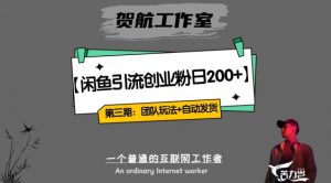 第三期：暴力引流，无脑搬运，闲鱼创业粉引流一天200+，更新全自动发货的团队闭环模式【揭秘】-阳知网创资源库