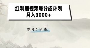 外面收费1980的红利期视频号分成计划2.0版本教学【揭秘】-阳知网创资源库